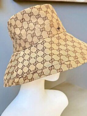 Gucci GG Monogram Wide Brim Bucket Sun Hat